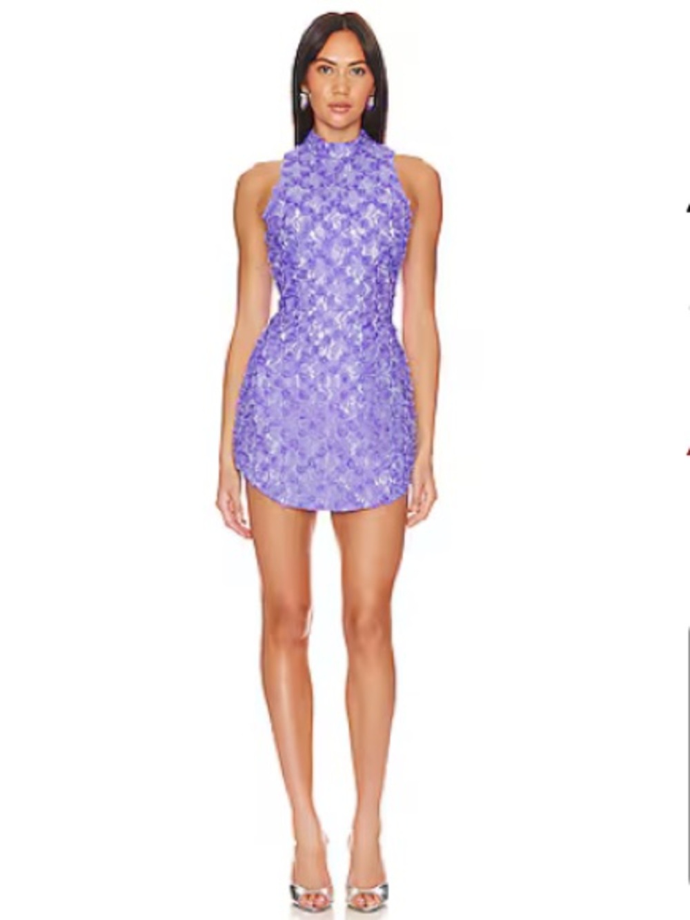 Amanda Uprichard NWOT Marshall Floral Lace Mini Dress X Small Purple Sleeveless